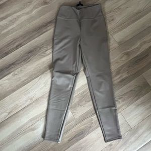 Dynamite taupe faux leather leggings. Size medium. Excellent condition